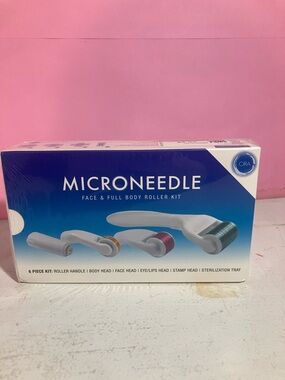 Ora Microneedle Face & Full Body Roller Kit - White with Colored Heads
